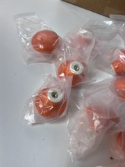 Lot 13 Orange Ceramic Door Knobs Cabinet Drawer Cupboard Furniture Pull Handle