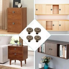 Vintage Flower Shape Cabinet Drawer Knobs,Pull Handle Metal Flower Shape