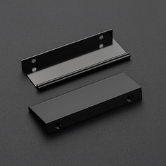 20 Pack Cabinet Pulls, 3 Inch(76Mm) Hole Center, Matte Black Finger Edge Pull Ha