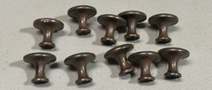 Lot of 10 Vintage Door Drawer Cabinet Round Knob Pulls W Screw