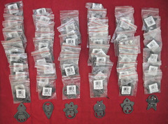 Lot of 73 Wrought Iron Finish Decorative Cabinet Drawer Pulls
