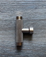 Asidrama 10 Pk Knurled Champagne Bronze Kitchen Cabinet Knobs T Bar Pull Handles