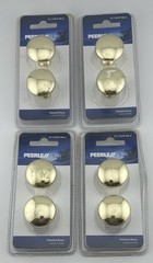 Lot of 8 Peerless 1 1/4″ Polished Brass Round Cabinet Knobs P11747P-PB-U