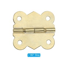 Small Jewelry Box Hinge 1-1/4 inch, 10 Pack 180-degree Butterfly Hinge, Gold