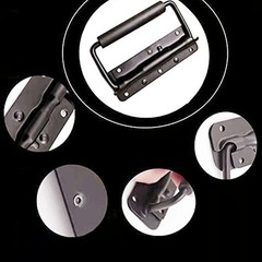 Spring Loaded Case Handle 5.51 Inch Heavy Duty Surface Mount Black Chest 2 PCS