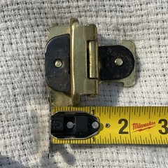 Vintage Style Amerock Double Demountable Cabinet Hinge 3/8″ Inset Polished Brass
