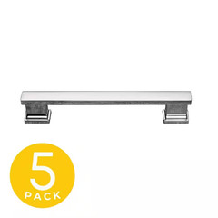 Hexa Series 5 In. (128 Mm) Center-To-Center Modern Polished Chrome Cabinet Handl