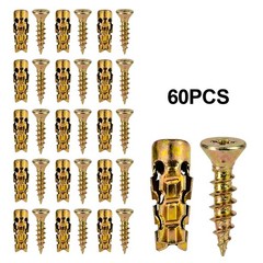 6×14mm Short Expansion Screw Set for Cabinet Hinge & Stripped Restoration-30/60X