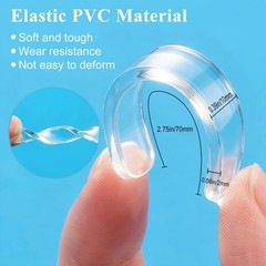 Cabinet Door Bumpers, 40 pcs 2.75in * 0.4in * 0.08in, Transparent