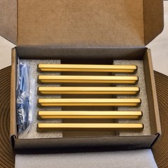 VICYCMC Gold Bar Pull Cabinet Hardware Handles/Pulls Set, 6-Pack
