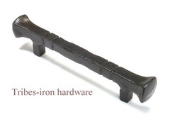 Cabinet Drawer Pull Handle Kitchen Cupboard Door Forged Rustic Wrought Iron 96mm