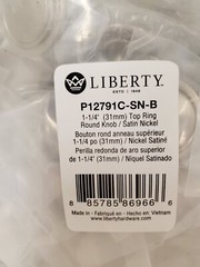 *96-PACK* Liberty Top Ring 1-1/4 in. (32 mm) Satin Nickel Round Cabinet Knob