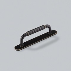 3.78″ CC Okus Kitchen Cabinet Pull Handle With Back Plate In Oil Rubbed Bronze