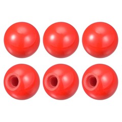6Pcs 1.37Inch Dia M10 Female Thread Threaded Ball Knobs, Red