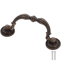 1~20PCS Vintage Drop Bail Dresser Pull Handle Drawer Pulls Rustic Antique Bronze