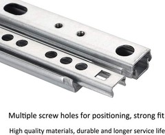 5 Pairs 13″ Heavy Duty 17Mm Drawer Runners Slide Slides Ball Bearing Grooved Ste