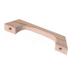 12×1.5×3.1cm Beech-Wood Drawer Pull Handles Screw Hole Space 9.6cm Set of 10