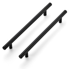 12 PCS Cabinet Handles 10 Inch Length 7-1/2 Center Matte Black Stainless Steel