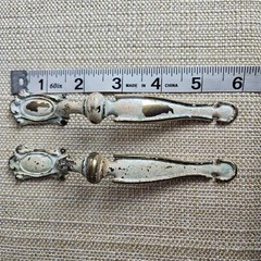 Vintage Farmhouse Cabinet Pulls Shabby Chic White Distressed French Country (2)