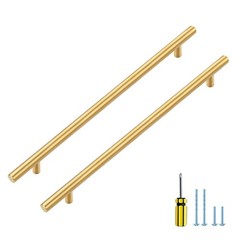 15 PCS 10 Inch Gold Cabinet Handles Modern Drawer Pulls Brushed Hardware