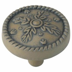 Hickory Hardware Antique Mist Brass Cabinet Knob, Art Nouveau Chartres P7331-AM