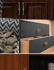 American Style Retro Zinc Alloy Drawer Wardrobe Door Handle in Bronze Color