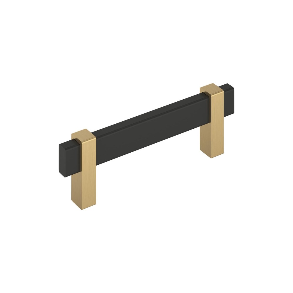 3-3/4″ Mulino Matte Black/Champagne Bronze Drawer Pull