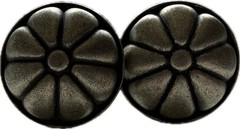 2x Cupboard Drawer Knob Pull 1-3/8″ Spoke Design Pewter Kitchen Bathroom Dresser