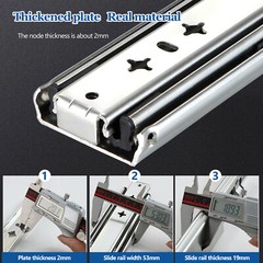 Heavy Duty Drawer Slides 300lbs Ball Bearing Full Extension 18″ – 40″ with Lock