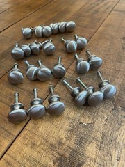 Set Of 24 Brushed Nickel Knobs ￼
