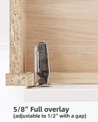 2 PCS Full Overlay Soft Close Cabinet Hinges for Kitchen Cabinets – 105° Face…
