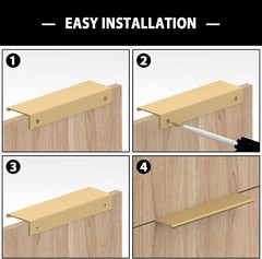 Peaha 25 Pack Kitchen Cabinet Hanles 3 Inch Hole Center Matte Gold Pulls