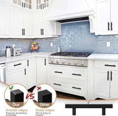 30 Pack 6 Inch Square Kitchen Cabinet Handles Black Cabinet Pulls Black Drawer..