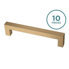 10-Pack Modern Square 5-1/16 In. (128 Mm) Modern Champagne Bronze Cabinet Drawer