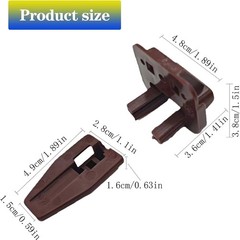 10 Drawer Slide Track Guide Glides – Replacement Parts for Dressers – Brown (10)
