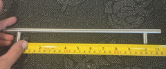 Lot of 14 Brushed Stainless Cabinet Pulls 10-1/4 in Center-to-Center w/ Hardware