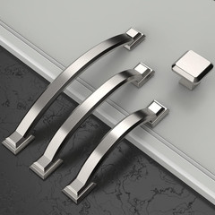 10 Pack Brushed Satin Nickel Cabinet Pulls 3 Inch Hole Centers Handles for Kitch