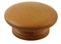 (5 Pack) 1-3/4 inch Large Wood Knob Cherry Finish