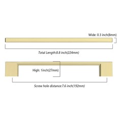 10 Pack Brushed Gold Cabinet Pulls 7.5 Inch Gold Kitchen Cabinet Handles, Cab…