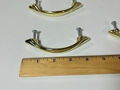 Lot of 4 Radiance 3″ Center Arch Drawer Pulls Finish Polished Brass with Screws