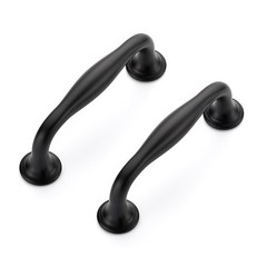 Cabinet Handles 3 Inch Hole Center Spacing Matte Black 5 Pack – Easy