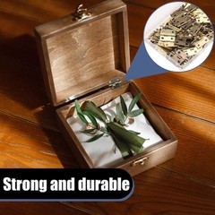 60 Small Antique Brass Mini Hinges & Screws for Dollhouse & Jewelry Box DIY