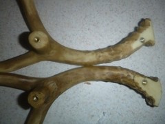 Set of 2 Cabin Lodge 9 1/4″ Faux Deer Antler Cabinet Pull Right Left Wind River