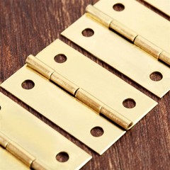 Vintage Gold Zinc Alloy Furniture Cabinets Decor Wooden Box Flat Hinges 10Pcs