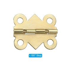 Small Jewelry Box Hinge 7/8 inch, 10 Pack 180-degree Butterfly Hinge, Gold
