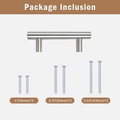 30 Pack Brushed Nickel Pulls 3 Inch Hole Center Drawer & Cabinet Handles