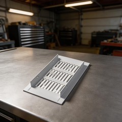 80mm Silver Aluminum Ventilation Grille for Cabinets Wardrobes and Doors