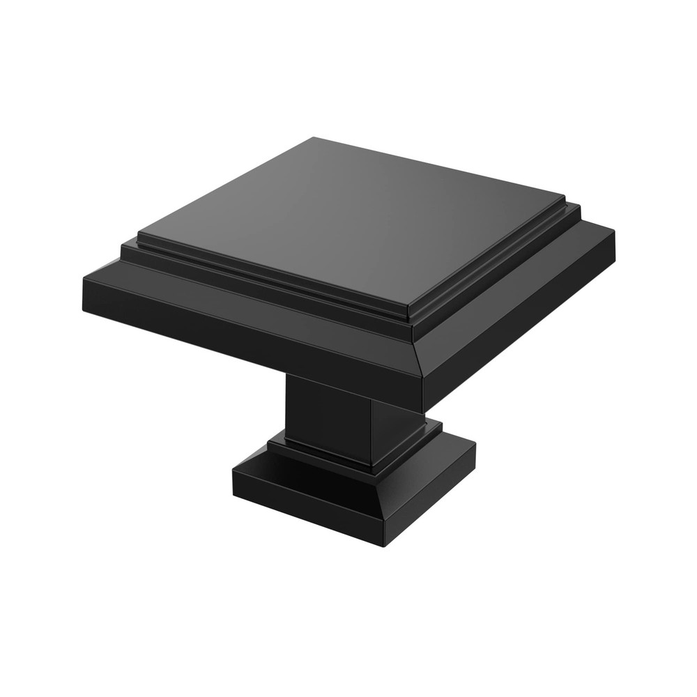 15 Pack Matt Black Cabinet Knobs 1.3 Inch32mm Kitchen Cabinet Hardware Square