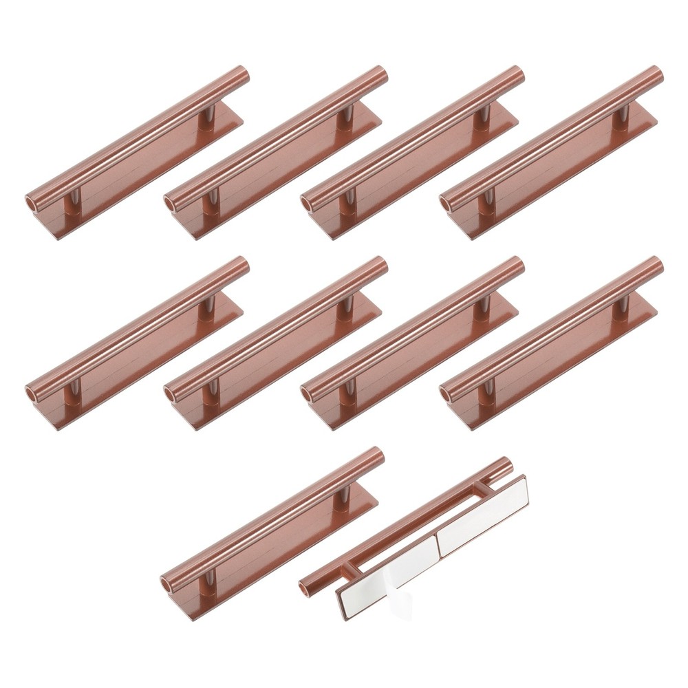 10pcs Self Adhesive Cabinet Handles, 6cm Round (Pink Gold)