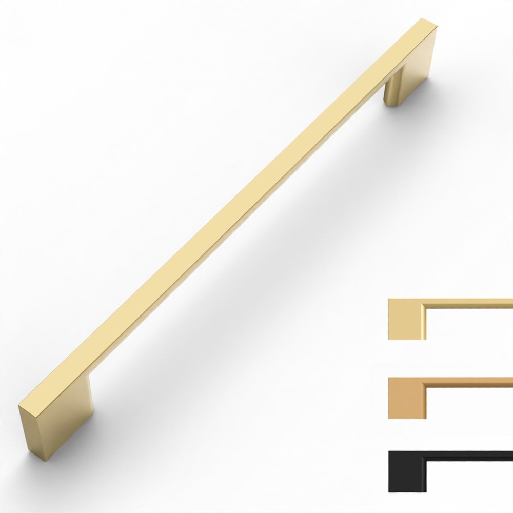 10 Pack Brushed Gold Cabinet Pulls 7.5 Inch Gold Kitchen Cabinet Handles, Cab…